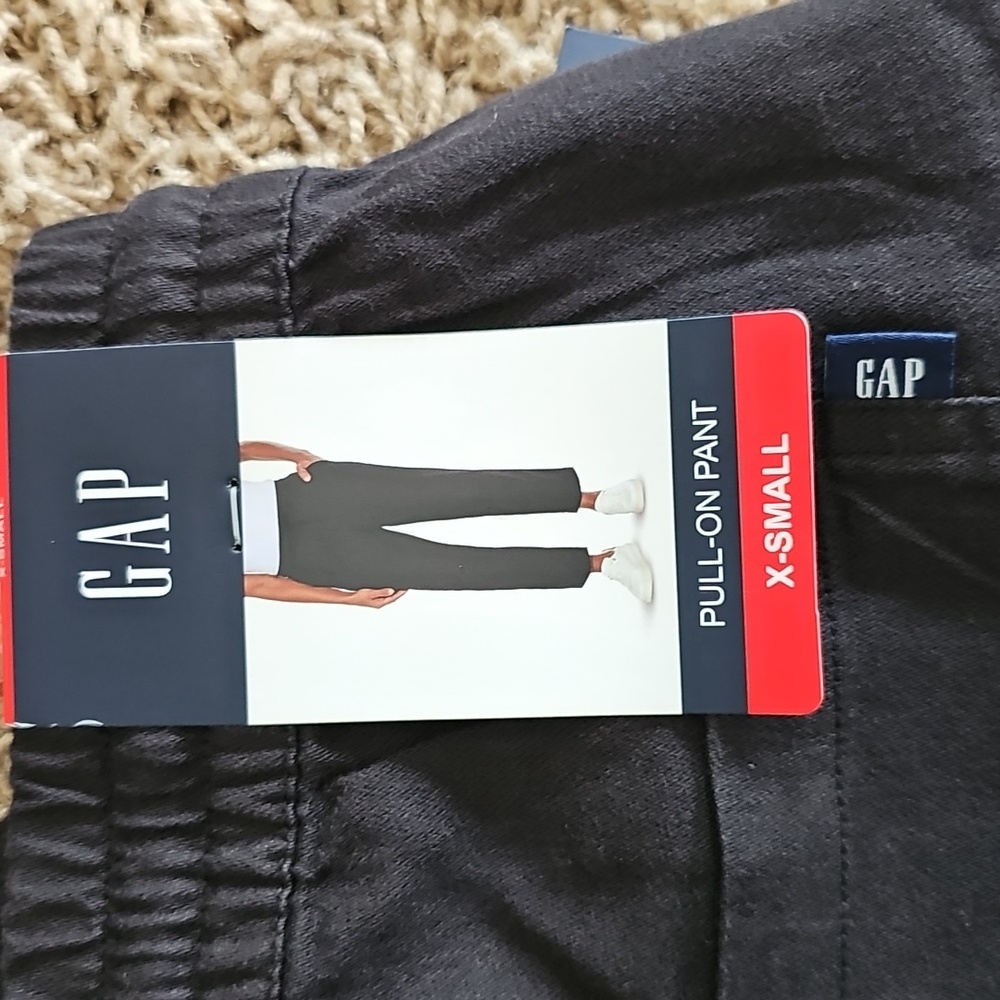 NWT Gap Pull-on Pants Black Elastic & Drawsting Waist XS Cropped - Picture 4 of 6